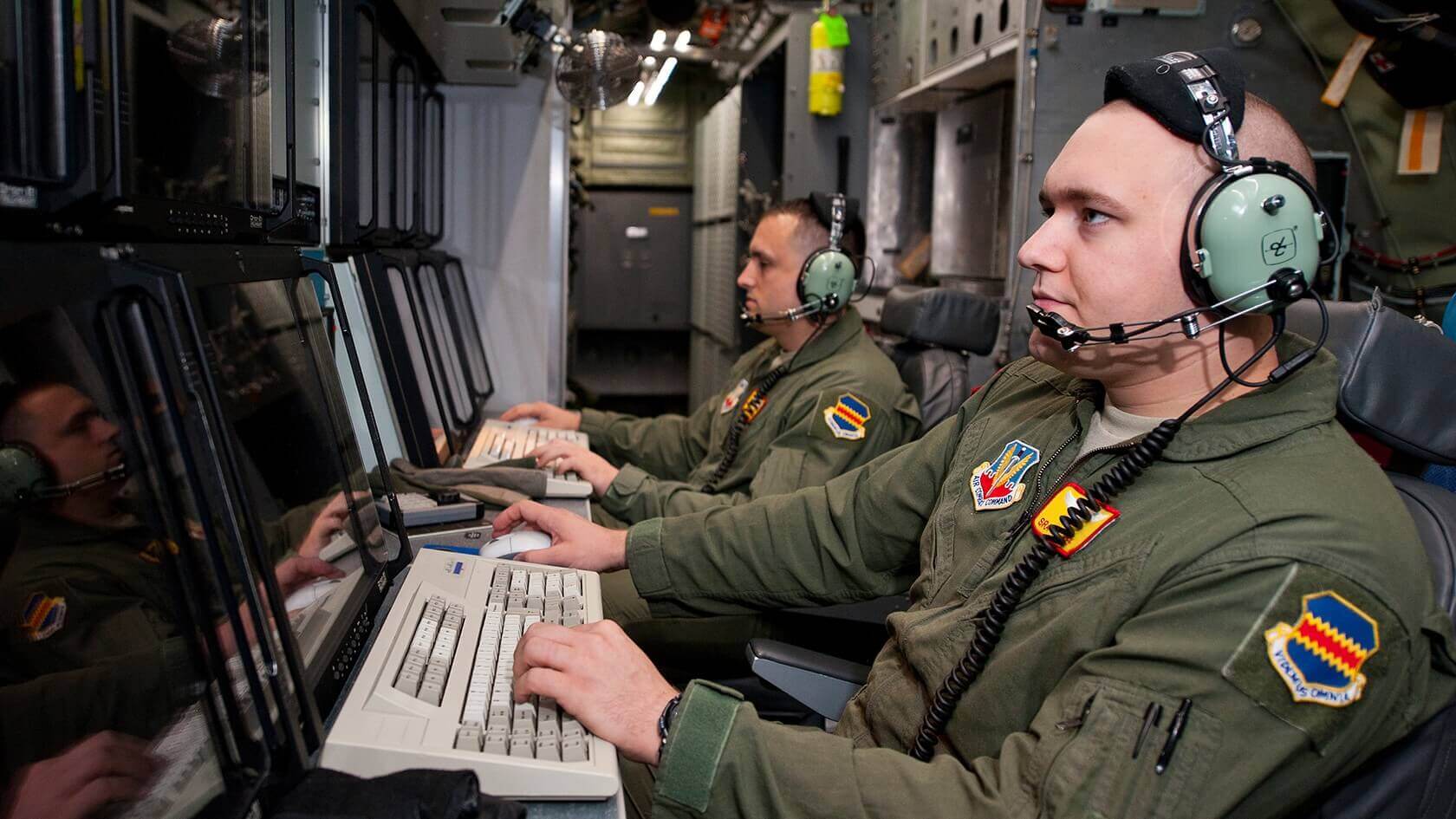 Airborne Intelligence, Surveillance, and Reconnaissance (ISR) Operator (1A8X2) Airmen at work