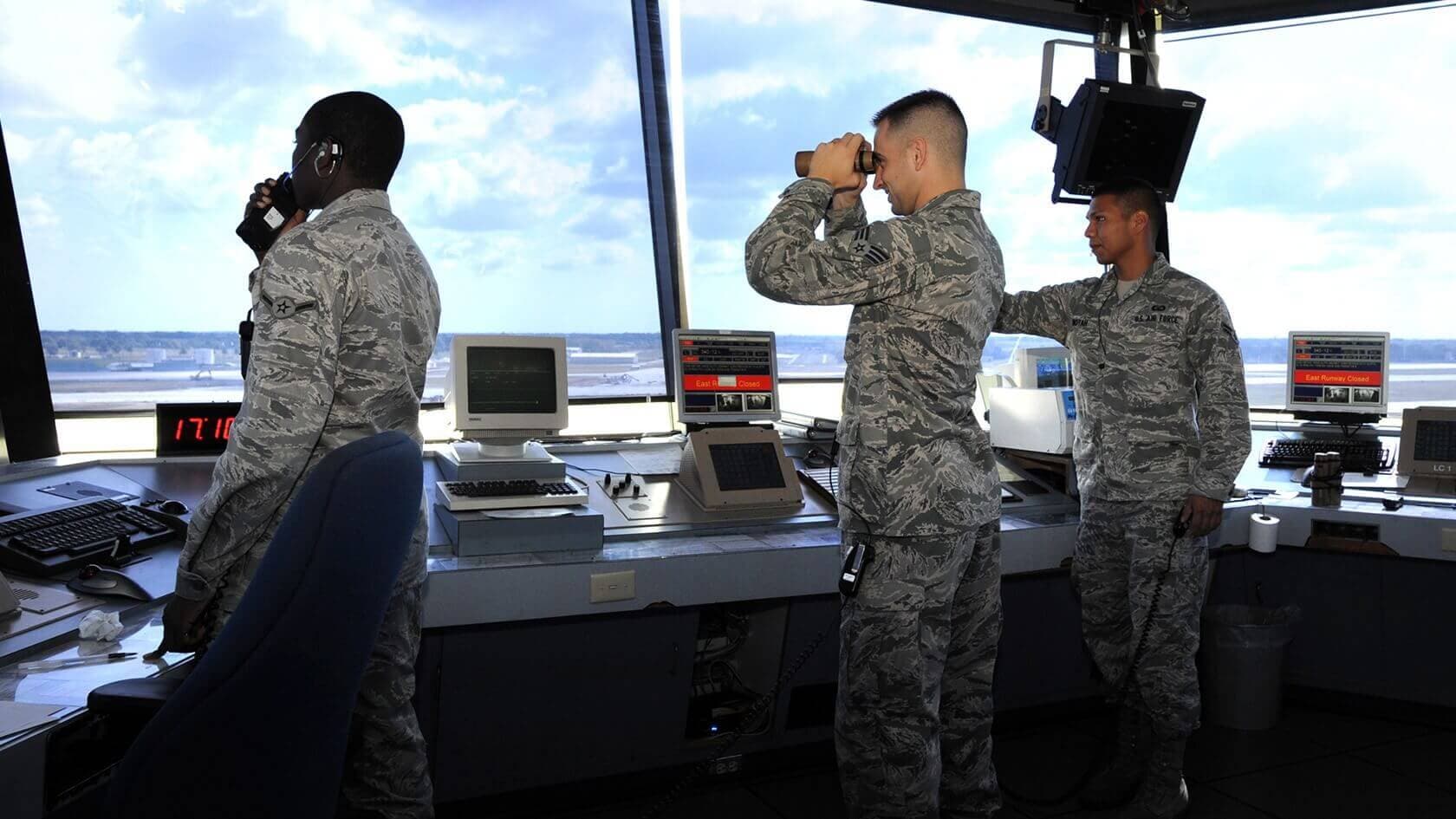 Air Traffic Control (1C1X1) Airmen at work