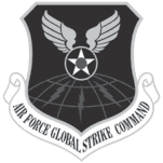 Air Force Global Strike Command (AFGSC) emblem — wings with central star on globe