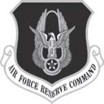 Air Force Reserve Command (AFRC) emblem — eagle perched on wing on a shield