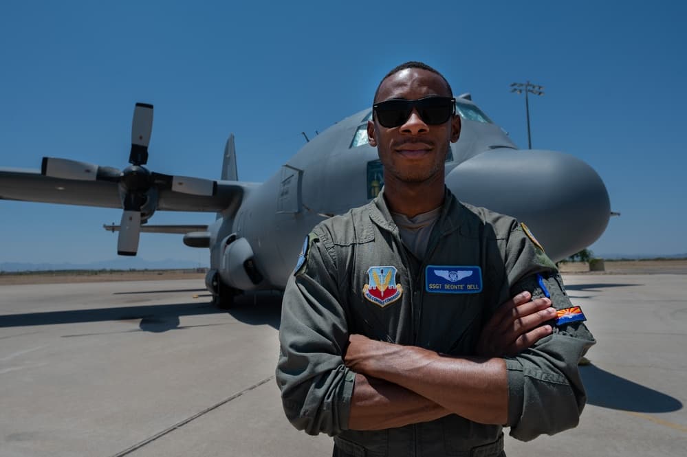 Airman preparing for a Defense Language Aptitude Battery test session