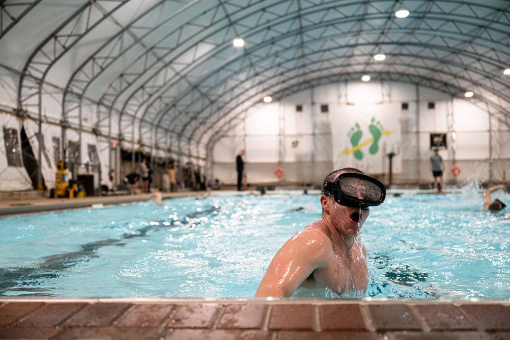Air Force Special Warfare candidates during physical training or selection