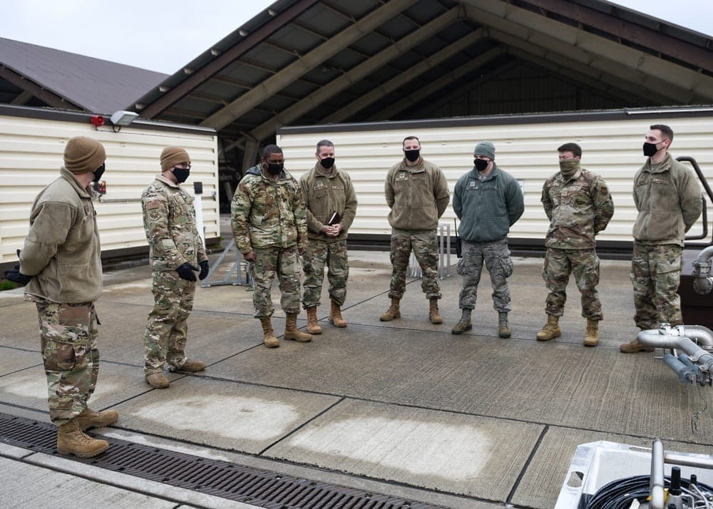Airmen at an overseas Air Force base