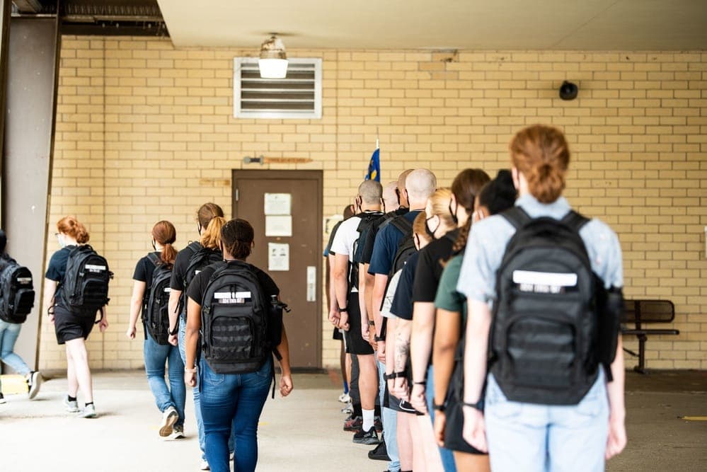 New BMT trainees during Zero Week processing at JBSA-Lackland