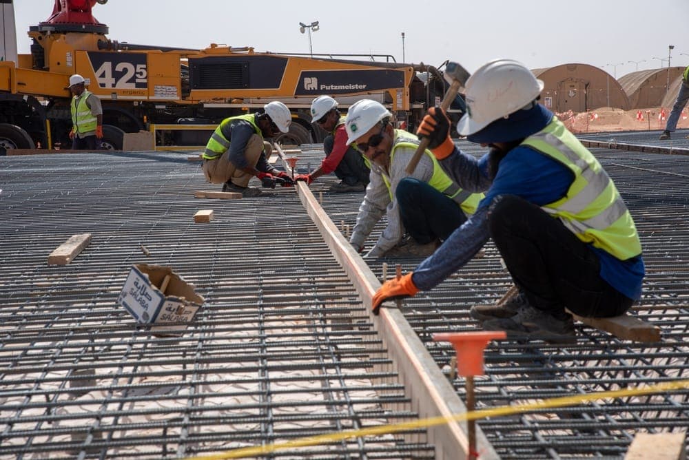 Containerized Housing Units under construction at Prince Sultan Air Base