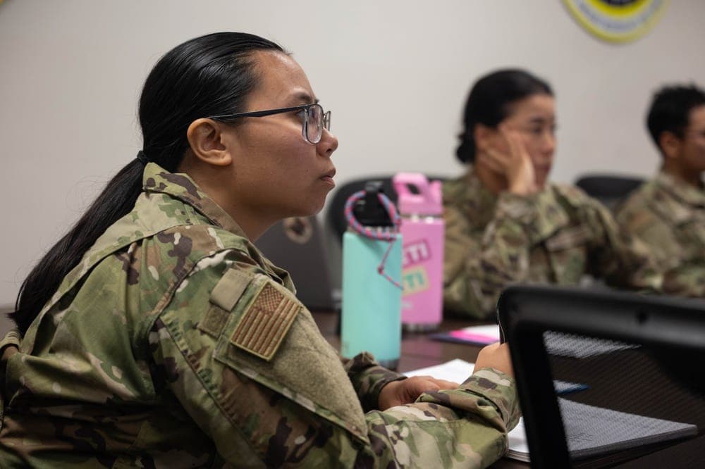 New Airman meeting their sponsor at base arrival