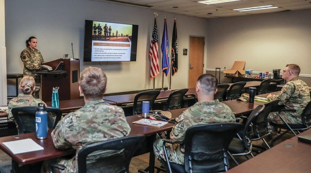 New Airman being welcomed at base by their assigned sponsor