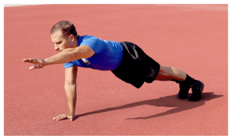 High plank reach-outs — frame 2