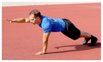 High plank reach-outs — frame 3