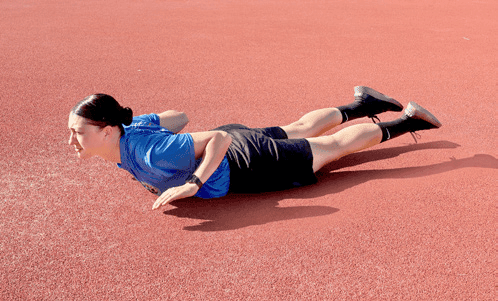 Prone row — frame 2