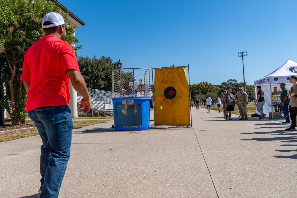Airmen enjoying weekend privileges during the phase system at technical training
