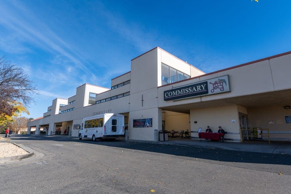 Veterans shopping at a military commissary