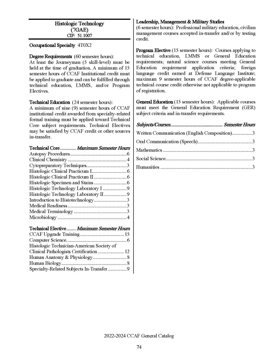 CCAF Histologic Technology
