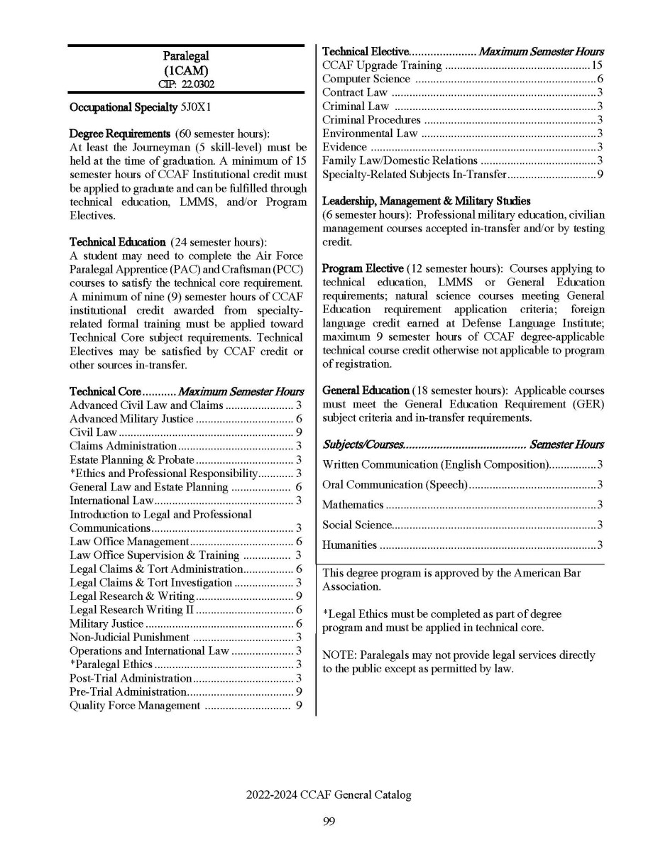 CCAF Paralegal